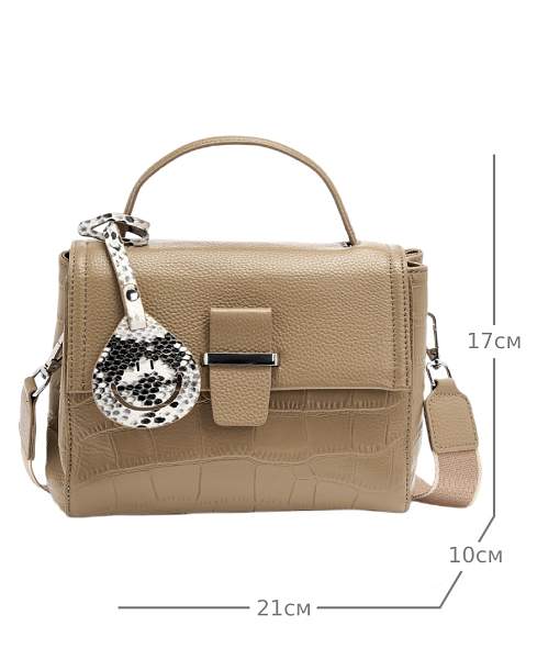 JS-1952-80 бежевая сумка женская (кожа) Jane's Story Jane's Story, Артикул: JS-1952-80 фото №1