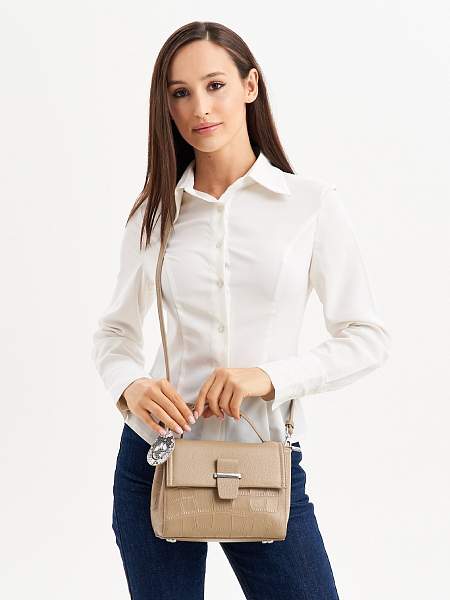JS-1952-80 бежевая сумка женская (кожа) Jane's Story Jane's Story, Артикул: JS-1952-80 фото №1
