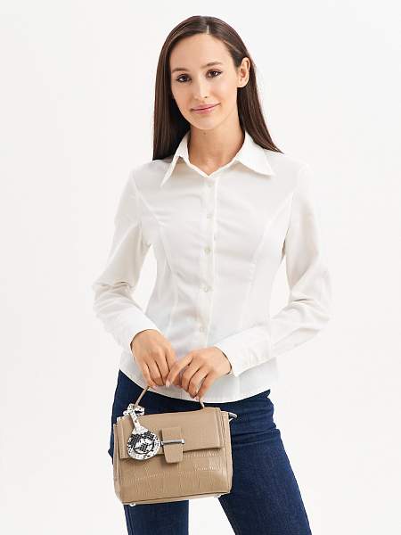 JS-1952-80 бежевая сумка женская (кожа) Jane's Story Jane's Story, Артикул: JS-1952-80 фото №1