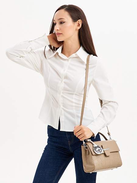 JS-1952-80 бежевая сумка женская (кожа) Jane's Story Jane's Story, Артикул: JS-1952-80 фото №1