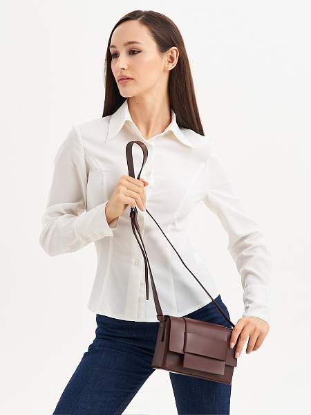 JS-2088-09 коричневая сумка женская (кожа) Jane's Story Jane's Story, Артикул: JS-2088-09 фото №1