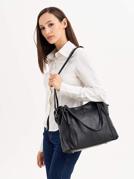 JS-1923-04 черная сумка женская (кожа) Jane's Story Jane's Story, Артикул: JS-1923-04 фото №1