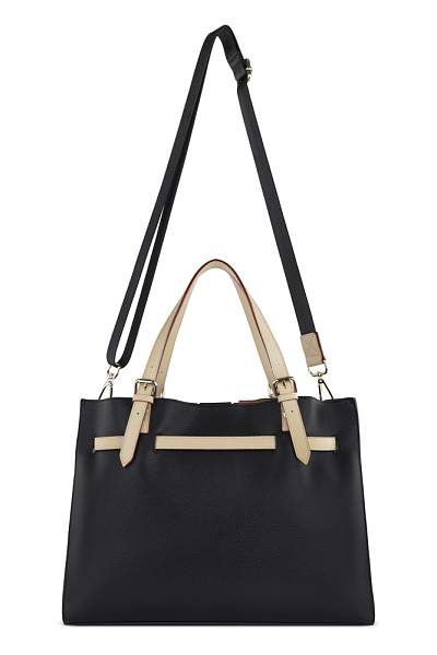 Сумка наплечная женская BUGATTI Ella, черная, полиуретан, 37,5х13,5х28 см 49663901 BUGATTI, Артикул: 49663901 фото №1