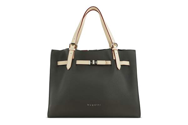 Сумка наплечная женская BUGATTI Ella, оливковая, полиуретан, 37,5х13,5х28 см 49663984 BUGATTI, Артикул: 49663984 фото №1