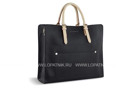 сумка-шоппер bugatti ella, черная , полиуретан, 37х12х31 см 49664001 BUGATTI