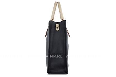 сумка-шоппер bugatti ella, черная , полиуретан, 37х12х31 см 49664001 BUGATTI