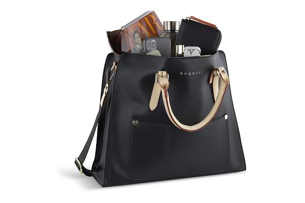 Сумка-шоппер BUGATTI Ella, черная , полиуретан, 37х12х31 см 49664001 BUGATTI, Артикул: 49664001 фото №1