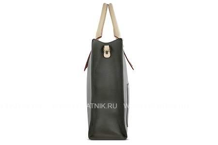 сумка-шоппер bugatti ella, оливковая, полиуретан, 37х12х31 см 49664084 BUGATTI