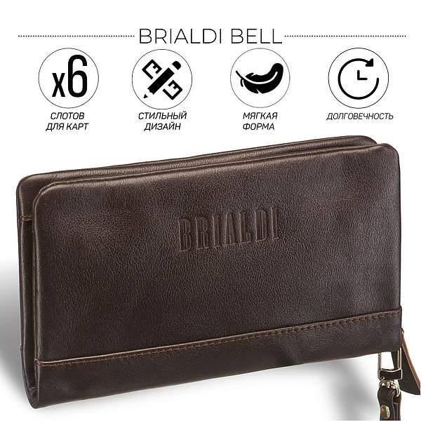 Мужской клатч BRIALDI Bell (Белл) brown BR12060FE Коричневый Brialdi, Артикул: BR12060FE фото №1