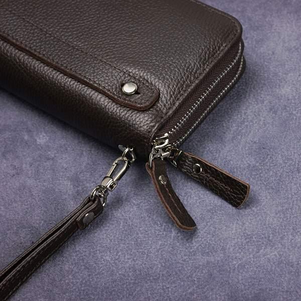 Мужской клатч с 2-мя автономными отделениями BRIALDI Dinton (Динтон) relief brown BR43904YX Коричневый Brialdi, Артикул: BR43904YX фото №1