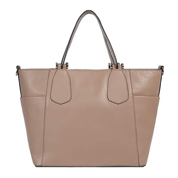 Мягкая женская сумка среднего размера BRIALDI Olivia (Оливия) relief beige BR47269CR Бежевый Brialdi, Артикул: BR47269CR фото №1