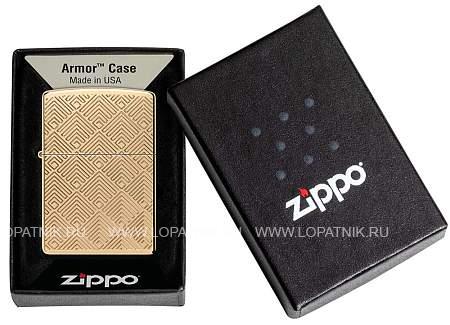 зажигалка zippo armor® с покрытием high polish brass, латунь/сталь, золотистая, 38x13x57 мм 48570 Zippo