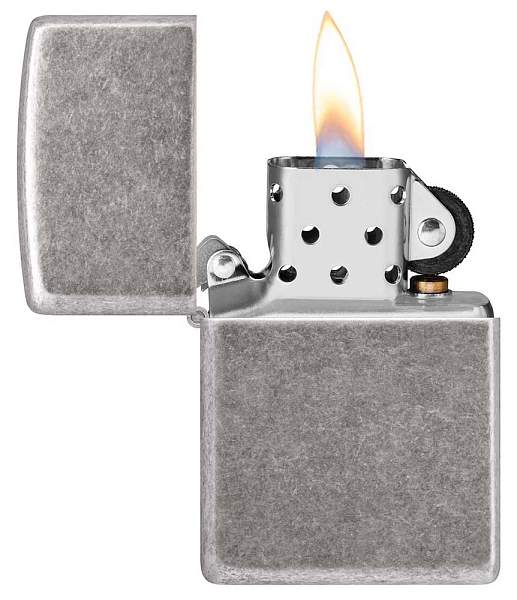 Зажигалка ZIPPO Armor® с покрытием Antique Silver, латунь/сталь, серебристая, 38x13x57 мм 28973 Zippo, Артикул: 28973 фото №1