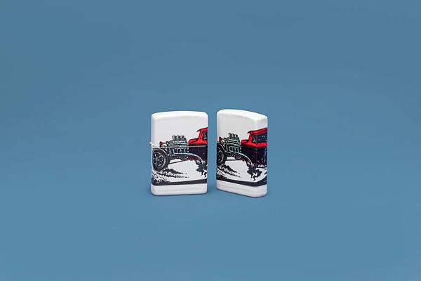 Зажигалка ZIPPO Hot Rod Design с покрытием 540 Matte, латунь/сталь, белая, матовая, 38x13x57 мм 48660 Zippo, Артикул: 48660 фото №1