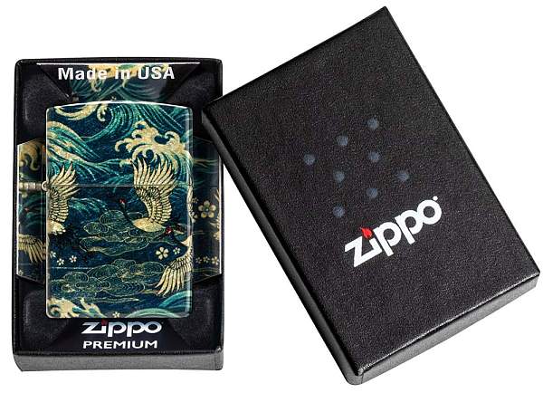 Зажигалка ZIPPO Eastern с покрытием 540 Tumbled Brass, латунь/сталь, зеленая, 38x13x57 мм 48684 Zippo, Артикул: 48684 фото №1