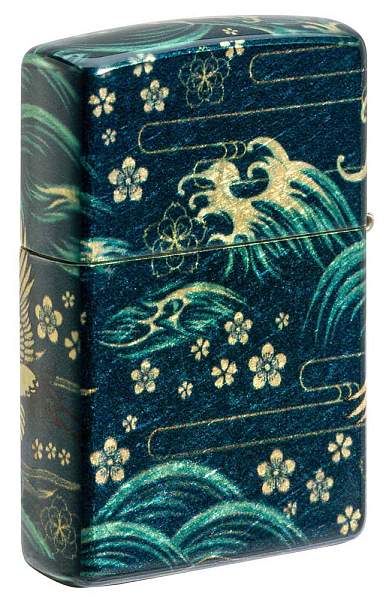 Зажигалка ZIPPO Eastern с покрытием 540 Tumbled Brass, латунь/сталь, зеленая, 38x13x57 мм 48684 Zippo, Артикул: 48684 фото №1