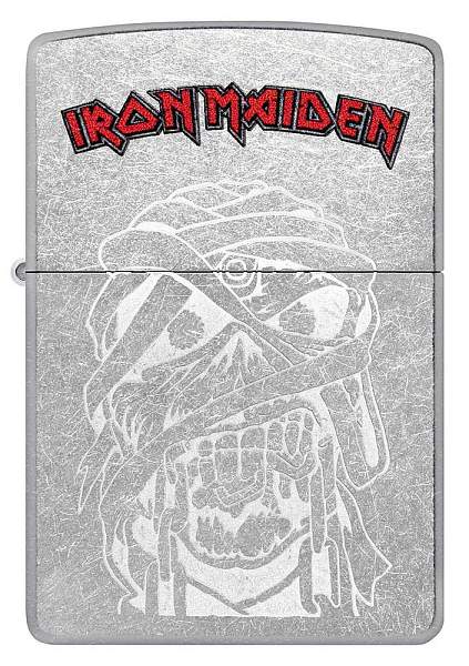 Зажигалка ZIPPO Iron Maiden с покрытием Street Chrome, латунь/сталь, серебристая, 38x13x57 мм 48667 Zippo, Артикул: 48667 фото №1
