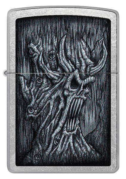 Зажигалка ZIPPO Evil Tree с покрытием Street Chrome, латунь/сталь, серебристая, 38x13x57 мм 48681 Zippo, Артикул: 48681 фото №1