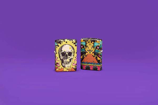 Зажигалка ZIPPO Skull Design с покрытием Glow In The Dark Green,латунь/сталь,разноцветная38x13x57 мм 48640 Zippo, Артикул: 48640 фото №1