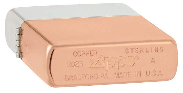 Зажигалка ZIPPO Bimetal с двойным металлическим покрытием, медь/латунь/сталь, медная, 38x13x57 мм 48694 Zippo, Артикул: 48694 фото №1