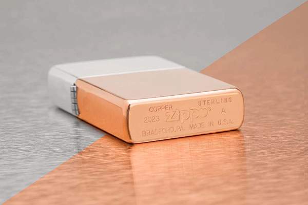 Зажигалка ZIPPO Bimetal с двойным металлическим покрытием, медь/латунь/сталь, медная, 38x13x57 мм 48694 Zippo, Артикул: 48694 фото №1