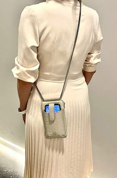 Сумочка для телефона Vasheron, Артикул: 9244-N.Croco Beige фото №1