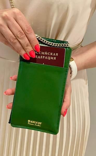 Сумочка для телефона Vasheron, Артикул: 9244-N.Croco Green фото №1