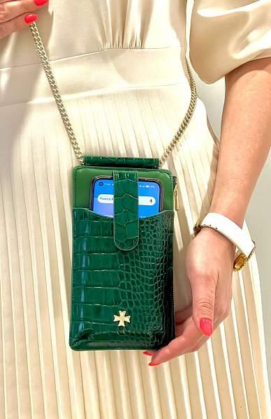 Сумочка для телефона Vasheron, Артикул: 9244-N.Croco Green фото №1