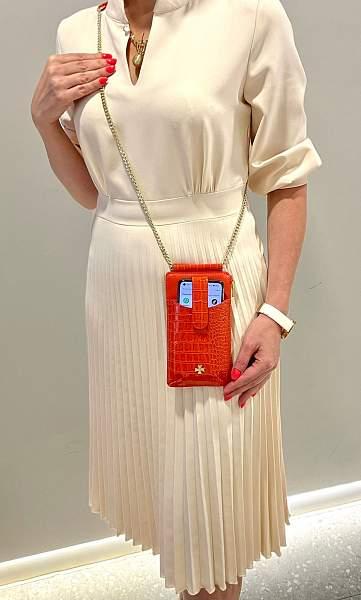 Сумочка для телефона Vasheron, Артикул: 9244-N.Croco Orange фото №1