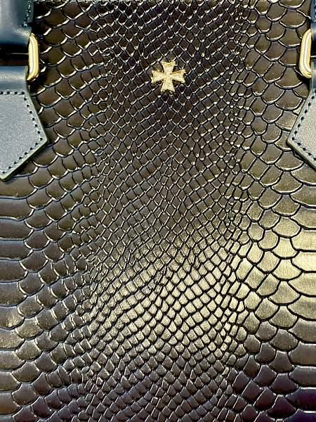 Кожаная деловая женская сумка Narvin Vasheron, Артикул: 9804-N.Anaconda D.Blue фото №1