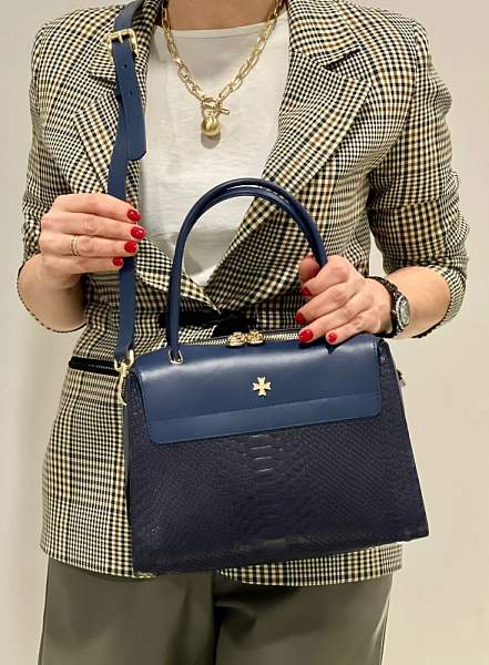 Сумка Narvin 9808-Anaconda D.Blue Vasheron, Артикул: 9808-Anaconda D.Blue фото №1