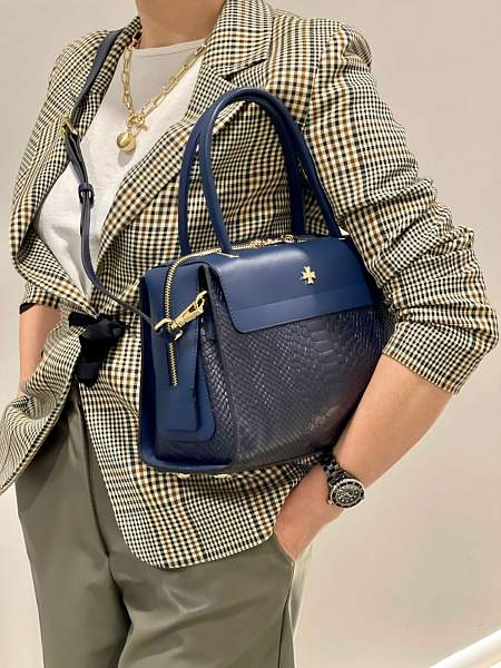 Сумка Narvin 9808-Anaconda D.Blue Vasheron, Артикул: 9808-Anaconda D.Blue фото №1