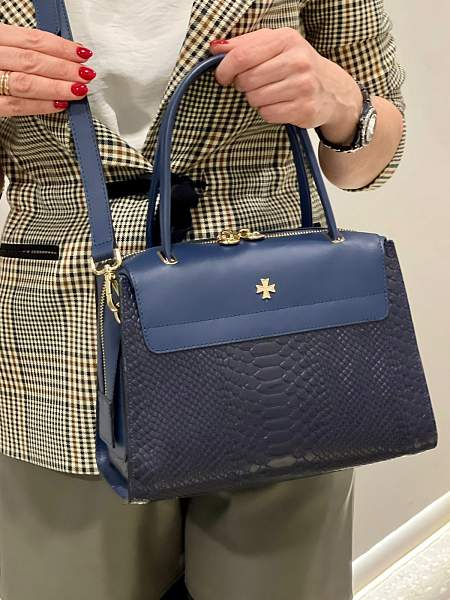 Сумка Narvin 9808-Anaconda D.Blue Vasheron, Артикул: 9808-Anaconda D.Blue фото №1