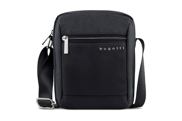 Сумка наплечная мужская BUGATTI Sera, антрацитовая, полиэстер, 17х5,5х21 см, 1,5 л 49630313 BUGATTI, Артикул: 49630313 фото №1