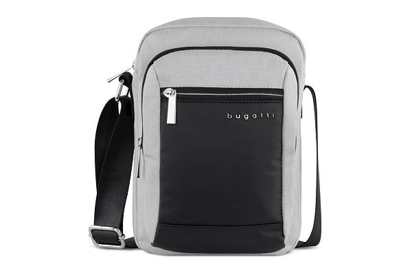 Сумка наплечная мужская BUGATTI Sera, светло-серая, полиэстер, 21х6х26,5 см, 2,5 л 49630144 BUGATTI, Артикул: 49630144 фото №1