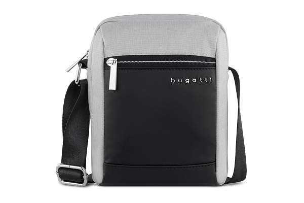 Сумка наплечная мужская BUGATTI Sera, светло-серая, полиэстер, 17х5,5х21 см, 1,5 л 49630344 BUGATTI, Артикул: 49630344 фото №1