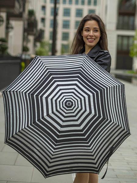 L354-4418 SilverStripes (Серебряные полосы) Зонт женский механика Fulton Fulton, Артикул: L354-4418 SilverStripes фото №1