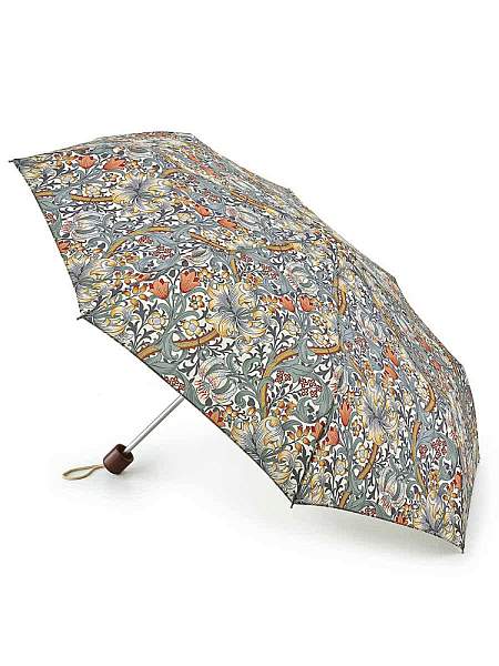 L907-3199 MinorGoldenLilySlate (Золотая лилия) Зонт женский механика Morris Co Fulton Fulton, Артикул: L907-3199 MinorGoldenLilySlate фото №1