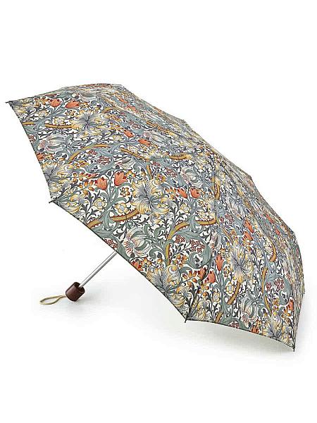 L907-3199 MinorGoldenLilySlate (Золотая лилия) Зонт женский механика Morris Co Fulton Fulton, Артикул: L907-3199 MinorGoldenLilySlate фото №1