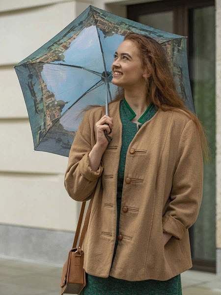 L794-4388 CanalettoVenice (Венеция,Д.А.Каналь) Зонт женский механика Fulton Fulton, Артикул: L794-4388 CanalettoVenice фото №1