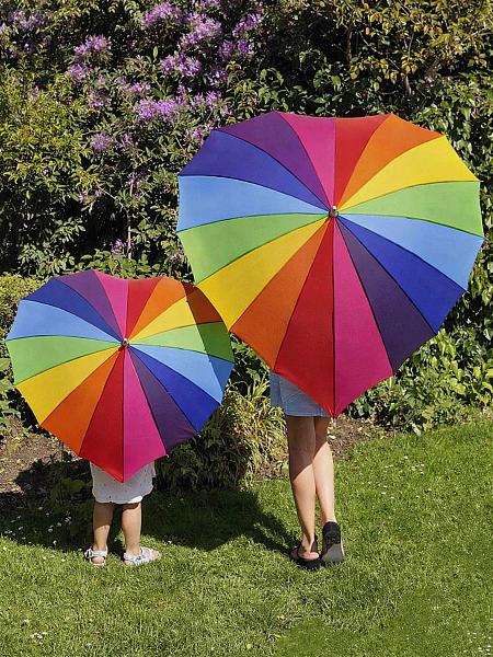 C932-4315 RainbowHeart (Радуга) Зонт женский трость Fulton Fulton, Артикул: C932-4315 RainbowHeart фото №1