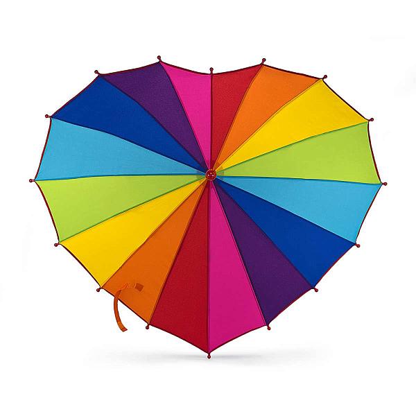 C932-4315 RainbowHeart (Радуга) Зонт женский трость Fulton Fulton, Артикул: C932-4315 RainbowHeart фото №1
