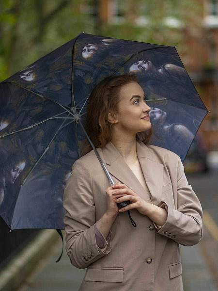 L849-4434 AngelfromTheVirginOfTheRock (Мадонна в скалах,Л.Винчи) Зонт женский механика Fulton Fulton, Артикул: L849-4434 AngelfromTheVirginOfTheRock фото №1