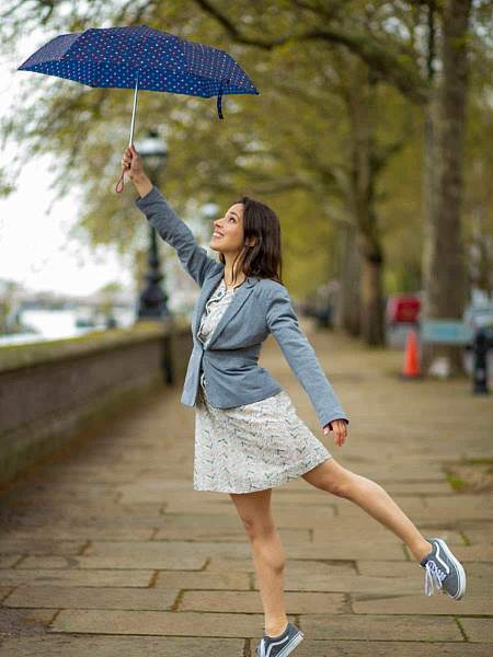 L553-4422 DitsyHearts (Сердца цветные) Зонт женский механика Fulton Fulton, Артикул: L553-4422 DitsyHearts фото №1