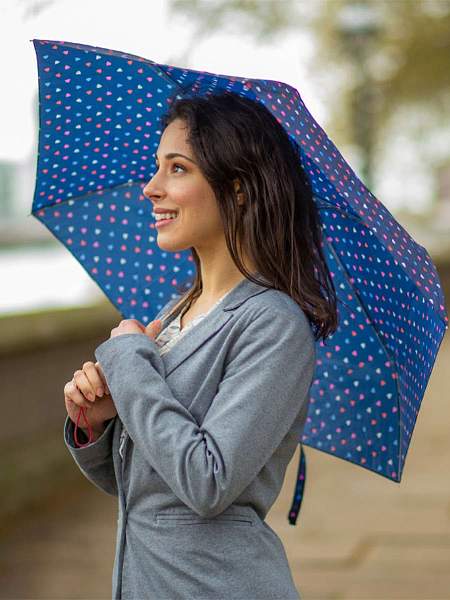 L553-4422 DitsyHearts (Сердца цветные) Зонт женский механика Fulton Fulton, Артикул: L553-4422 DitsyHearts фото №1