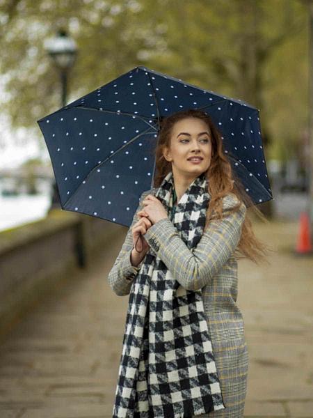 L553-4423 PolkaDot(Largerdots) (Горошек) Зонт женский механика Fulton Fulton, Артикул: L553-4423 PolkaDot(Largerdots) фото №1