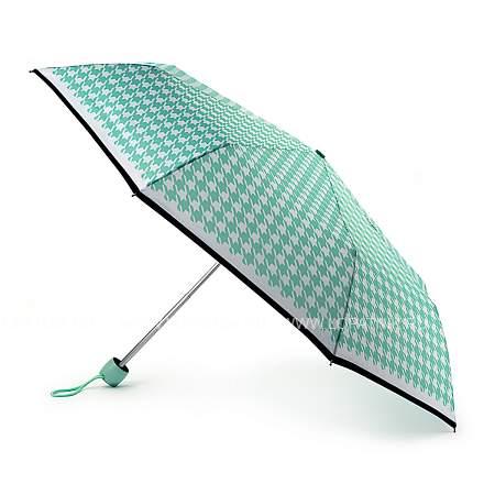 l354-4374 mintyhoundstooth (зеленая гусиная лапка) зонт женский механика fulton Fulton