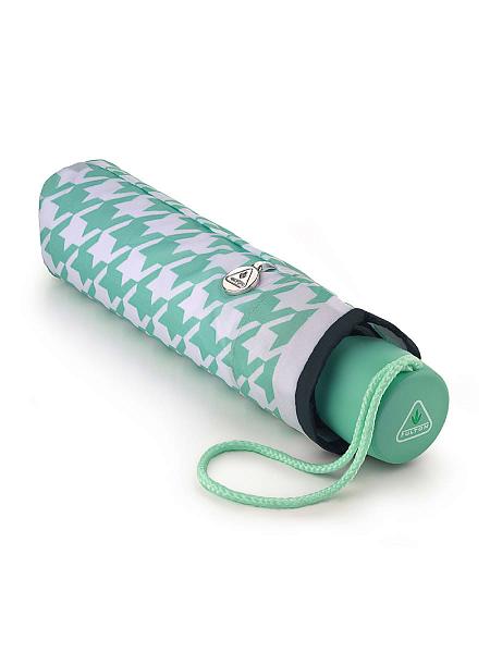 L354-4374 MintyHoundstooth (Зеленая гусиная лапка) Зонт женский механика Fulton Fulton, Артикул: L354-4374 MintyHoundstooth фото №1