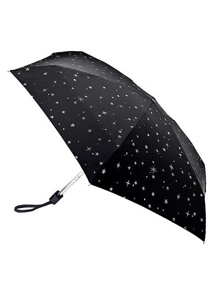 L501-4409 GlitterStarsblack (Блестящие звезды) Зонт женский механика Fulton Fulton, Артикул: L501-4409 GlitterStarsblack фото №1