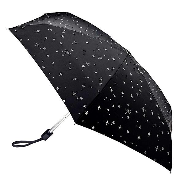 L501-4409 GlitterStarsblack (Блестящие звезды) Зонт женский механика Fulton Fulton, Артикул: L501-4409 GlitterStarsblack фото №1